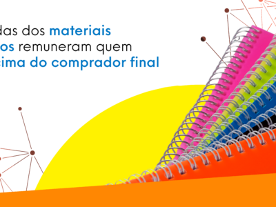 As vendas dos materiais didáticos remuneram quem está acima do comprador final